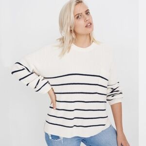 Madewell Pocket Pullover Sweater in Nautical Stripe